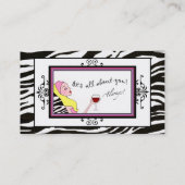 Visitenkarten von Facialist/Esthetician Diva Visitenkarte (Rückseite)