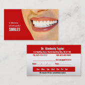 Visitenkarten von Zahnärzten - Farbveränderlich Terminkarte (Vorne/Hinten)
