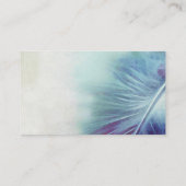 Visitenkarten-Vorlage Blauer Federkunst Visitenkarte (Rückseite)