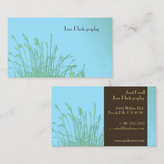 Visitenkarten-Vorlage, Unkraut Visitenkarte (Vorne/Hinten)