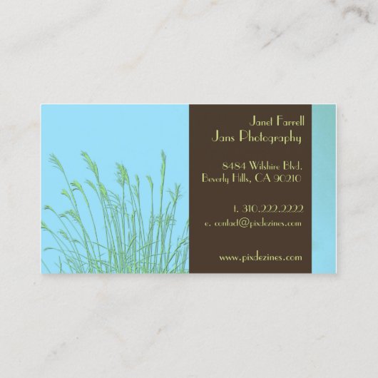 Visitenkarten-Vorlage, Unkraut Visitenkarte (Rückseite)