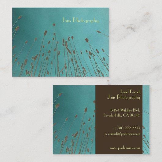 Visitenkarten-Vorlage, Weizengras Visitenkarte (Vorne/Hinten)