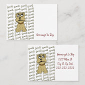 Visitenkarten, wachsende Hunde passen Visitenkarte (Vorne/Hinten)