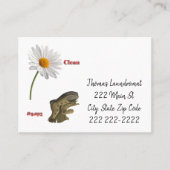 Visitenkarten, Waschsalon Visitenkarte (Vorderseite)