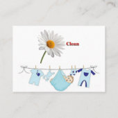 Visitenkarten, Waschsalon Visitenkarte (Rückseite)