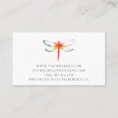 Visitenkarten Wasserfarbene Rote Libelle Visitenkarte (Vorderseite)