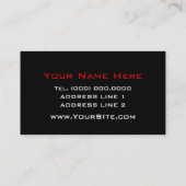 Visitenkarten ziehen weibliche Persönlichkeiten Visitenkarte (Rückseite)