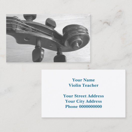 Visitenkartendesign für Geigerlehrer Visitenkarte (Vorne/Hinten)