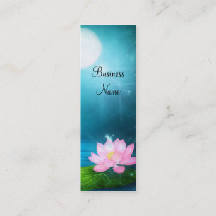 Visitenkartenflöten Rosa Blume glänzen Mini Visitenkarte