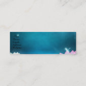 Visitenkartenflöten Rosa Blume glänzen Mini Visitenkarte (Rückseite)