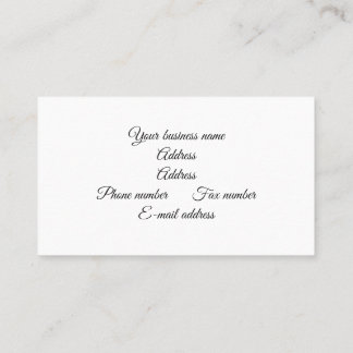 Visitenkartenfuß Visitenkarte