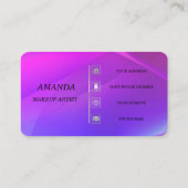 Visitenkartenideen für Makeup-Künstler Visitenkarte (Rückseite)