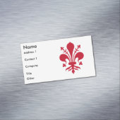 Visitenkartenmagazin mit Fahne von Florenz Magnetische Visitenkarte (Beispiel)