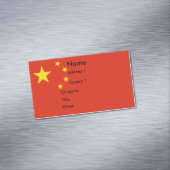 Visitenkartenmagazin mit Flag der China Magnetische Visitenkarte (Beispiel)