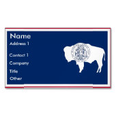 Visitenkartenmagazin mit Flag of Wyoming Magnetische Visitenkarte (Vorderseite)