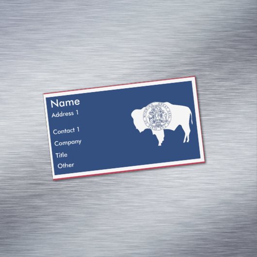 Visitenkartenmagazin mit Flag of Wyoming Magnetische Visitenkarte (Beispiel)