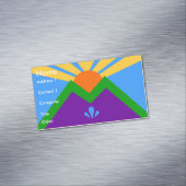 Visitenkartenmagazin mit Flag von Manitou Springs Magnetische Visitenkarte (Beispiel)