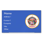 Visitenkartenmagazin mit Flag von Minnesota Magnetische Visitenkarte (Vorderseite)