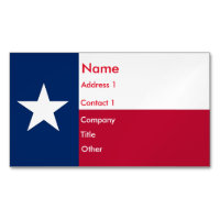 Visitenkartenmagazin mit Flag von Texas