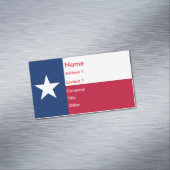 Visitenkartenmagazin mit Flag von Texas Magnetische Visitenkarte (Beispiel)