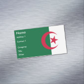 Visitenkartenmagazin mit Flagge Algeriens Magnetische Visitenkarte (Beispiel)