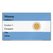 Visitenkartenmagazin mit Flagge Argentiniens Magnetische Visitenkarte (Vorderseite)