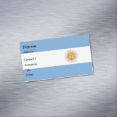 Visitenkartenmagazin mit Flagge Argentiniens Magnetische Visitenkarte (Beispiel)