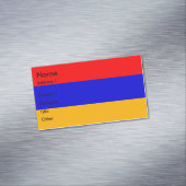 Visitenkartenmagazin mit Flagge Armeniens Magnetische Visitenkarte (Beispiel)