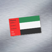 Visitenkartenmagazin mit Flagge der VAE Magnetische Visitenkarte (Beispiel)