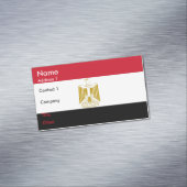 Visitenkartenmagazin mit Flagge in Ägypten Magnetische Visitenkarte (Beispiel)