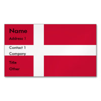 Visitenkartenmagazin mit Flagge in Dänemark
