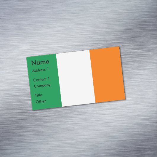 Visitenkartenmagazin mit Flagge Irlands Magnetische Visitenkarte (Beispiel)