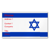 Visitenkartenmagazin mit Flagge Israels Magnetische Visitenkarte (Vorderseite)