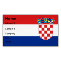 Visitenkartenmagazin mit Flagge Kroatiens