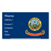 Visitenkartenmagazin mit Flagge von Idaho Magnetische Visitenkarte (Vorderseite)