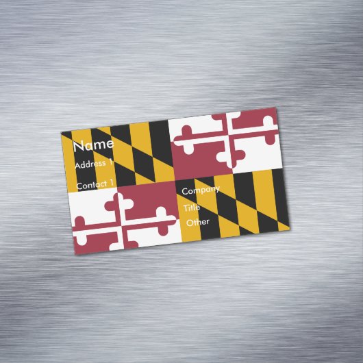Visitenkartenmagazin mit Flagge von Maryland Magnetische Visitenkarte (Beispiel)