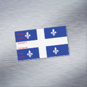 Visitenkartenmagazin mit Flagge von Quebec Magnetische Visitenkarte (Beispiel)