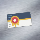 Visitenkartenmagazin mit Flagge von Tulsa, Oklahom Magnetische Visitenkarte (Beispiel)