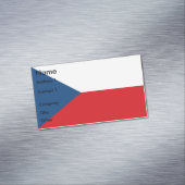 Visitenkartenmagazin mit tschechischer Flagge Magnetische Visitenkarte (Beispiel)