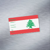 Visitenkartenmagnet mit Flagge des Libanon (Beispiel)