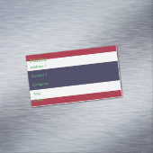 Visitenkartenmagnet mit Flagge Thailands (Beispiel)