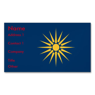 Visitenkartenmagnet mit Flagge von Makedonien