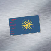 Visitenkartenmagnet mit Flagge von Makedonien (Beispiel)