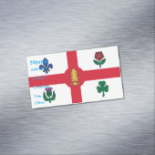 Visitenkartenmagnet mit Flagge von Montreal (Beispiel)