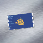 Visitenkartenmagnet mit Flagge von Quebec City (Beispiel)