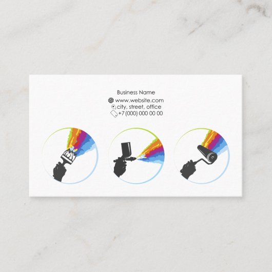 Visitenkartenmalerei Visitenkarte (Vorderseite)