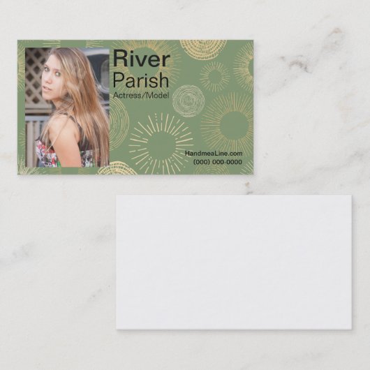 Visitenkartenmodelle oder Schauspieler Visitenkarte (Vorne/Hinten)