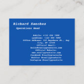 Visitenkartenreinigung Visitenkarte (Rückseite)