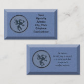 Visitenkartenstein mit mythologischem Greifen Visitenkarte (Vorne/Hinten)