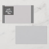 Visitenkartenvorlage bonsai Baum grau und weiß Visitenkarte (Vorne/Hinten)